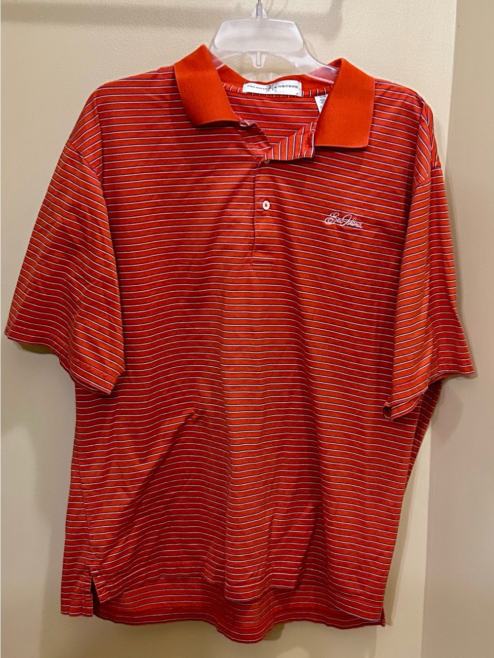 Fairway & Greene Red Striped Polo Shirt